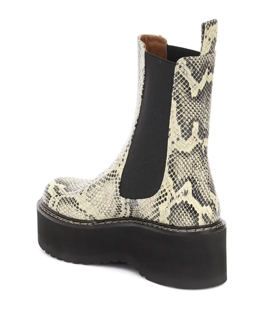 Paris Texas Snake-effect leather platform boots 3
