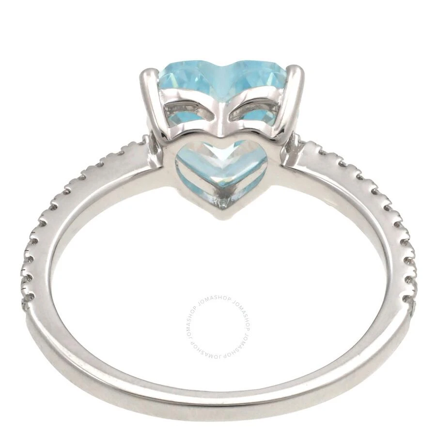 apm Monaco Sterling Silver Blue Heart Ring 3