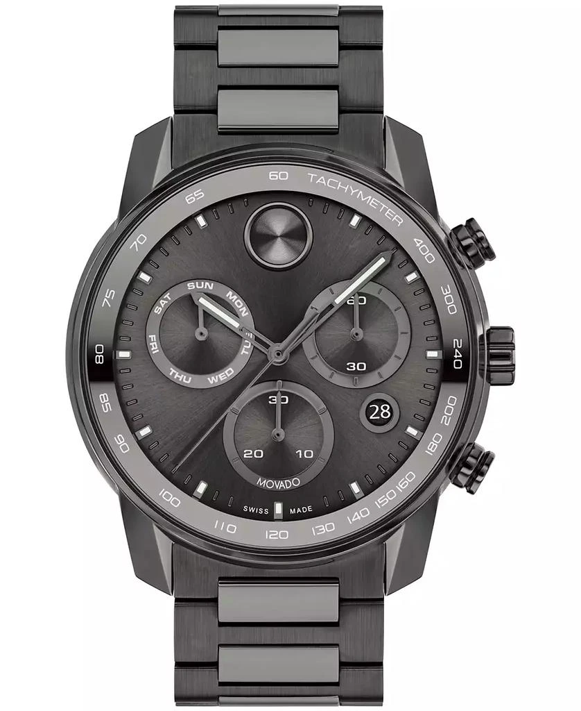 Movado Men's Bold Verso Gunmetal Ionic Plated Steel Bracelet Watch 44mm 1