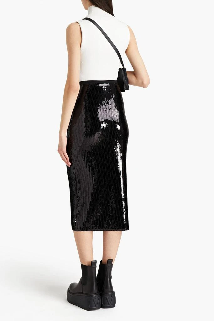 RED Valentino Sequined jersey midi pencil skirt 3