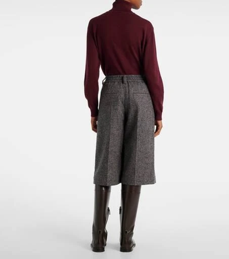 Brunello Cucinelli Herringbone wool-blend shorts 3