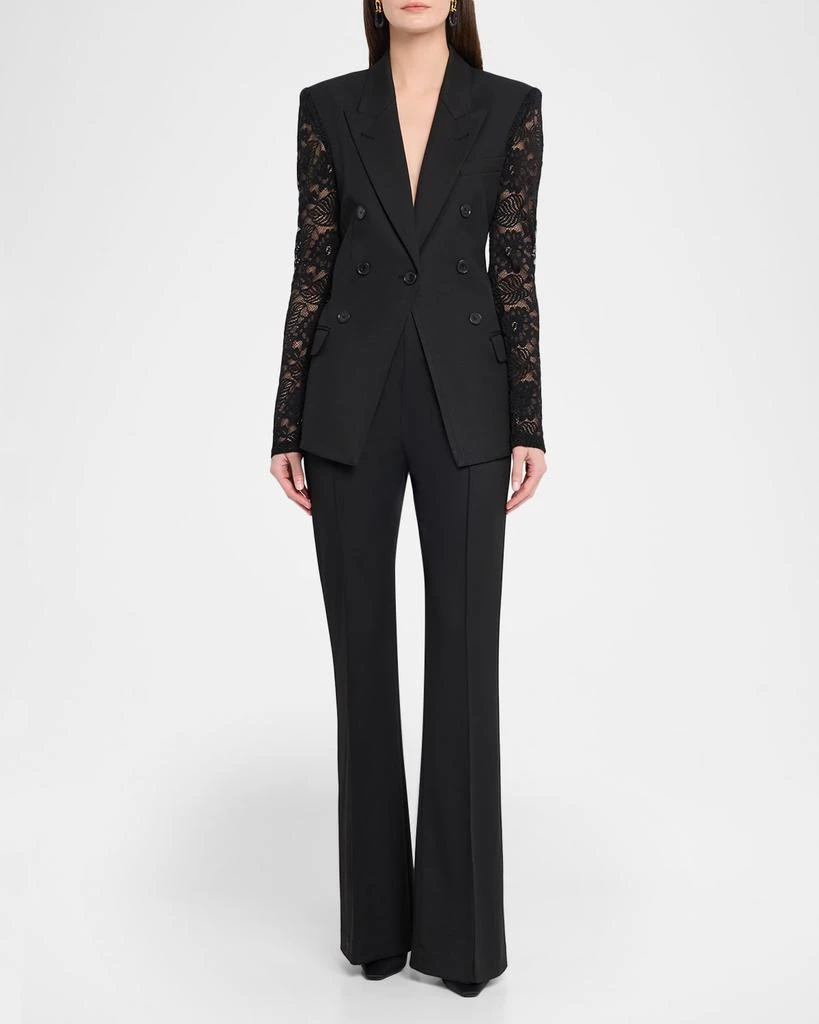 Smythe Single-Breasted Blazer with Lace Sleeves 2