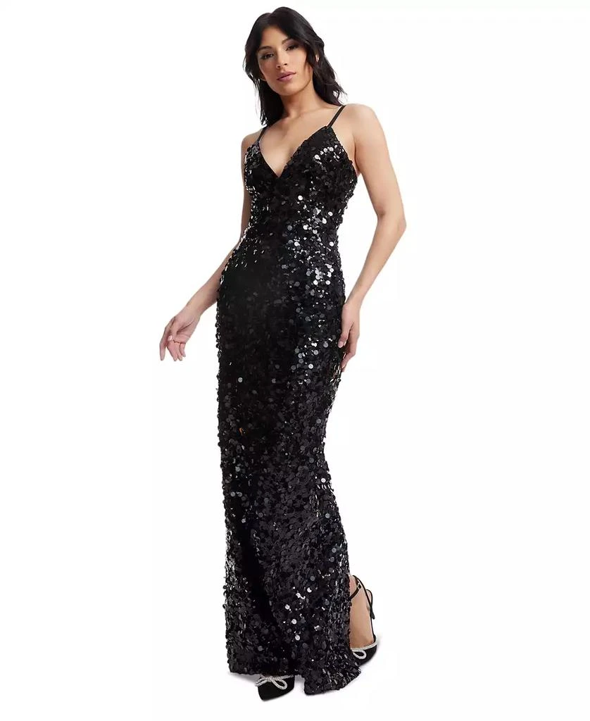 Dress The Population Women's Cammie Plunge Sequin Gown 2