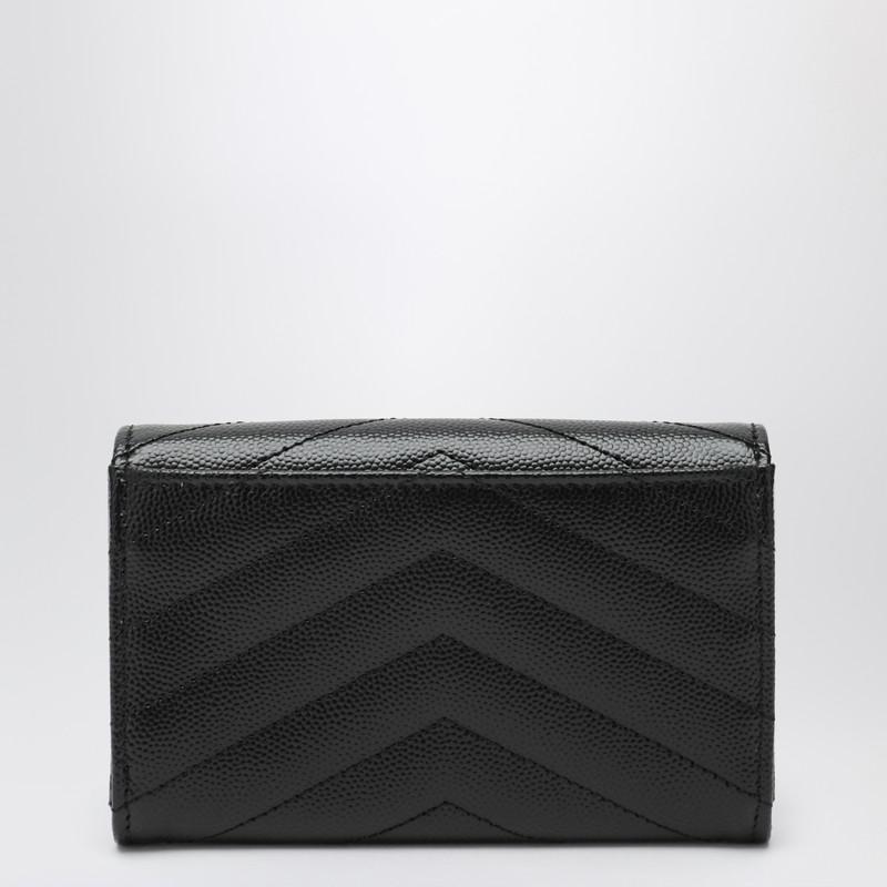 Yves Saint Laurent Black Monogram Envelope small wallet