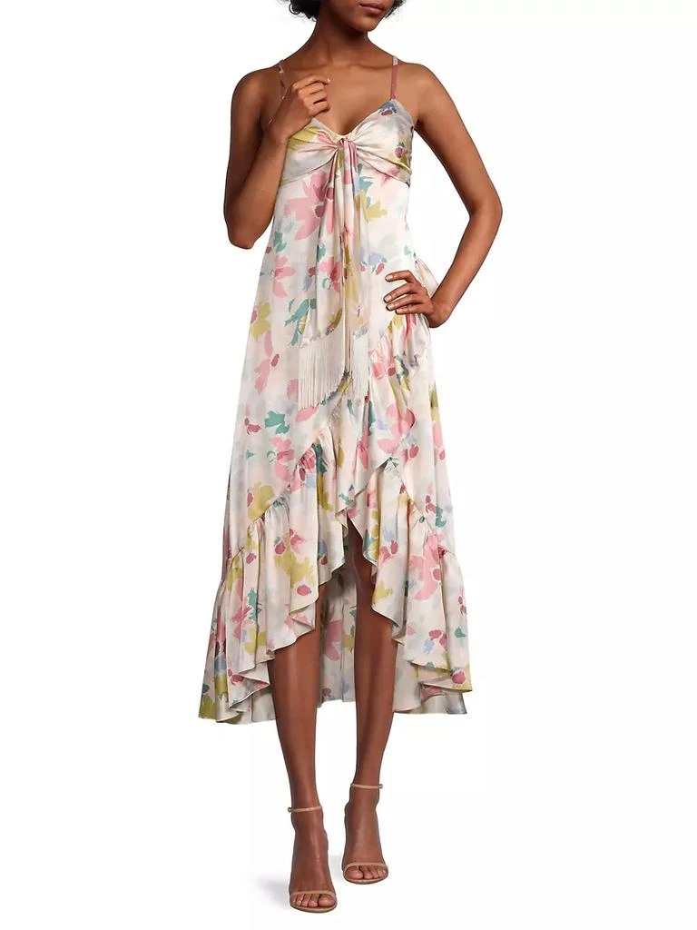 Likely Calista Tie-Front Satin Midi-Dress 2