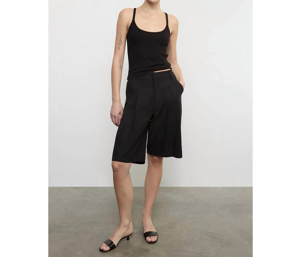 Enza Costa Twill Bermuda Short In Black