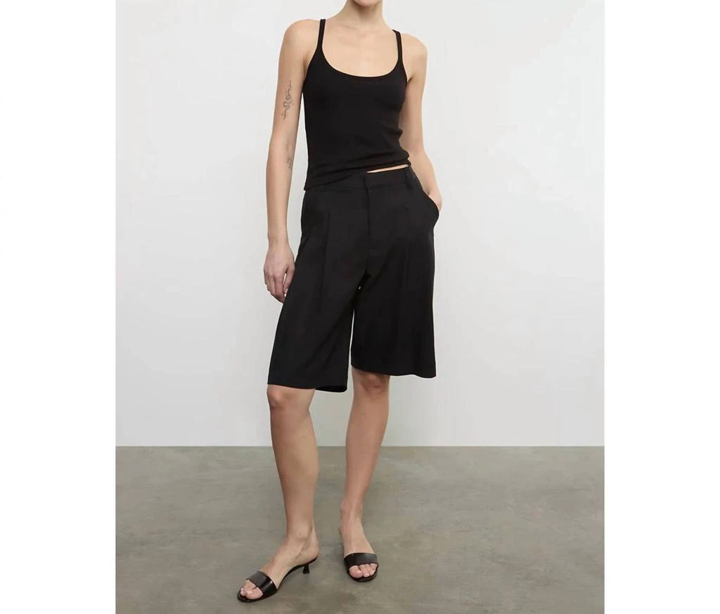 Enza Costa Twill Bermuda Short In Black 1