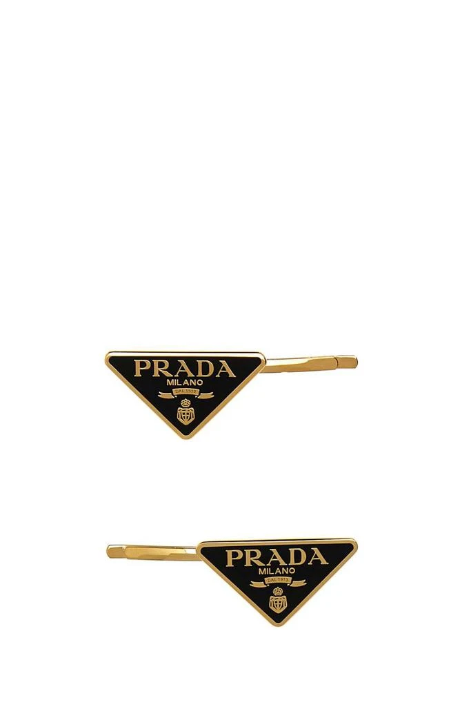 Prada Prada Triangle Logo Hair Clip Set 1