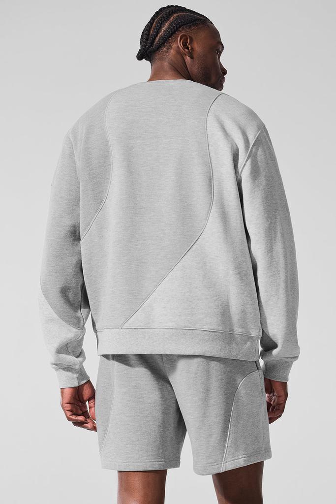 Alo Make Waves Crew Neck Pullover - Athletic Heather Grey Tonal