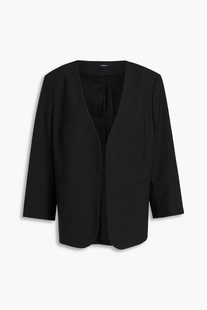 Theory Wool-blend crepe jacket
