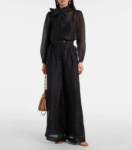 Zimmermann Polka-dot linen and silk blouse 2