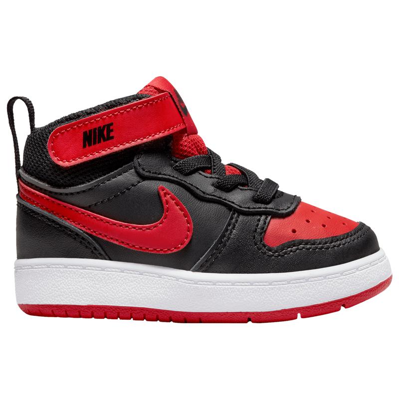 nike court borough mid 2 on feet