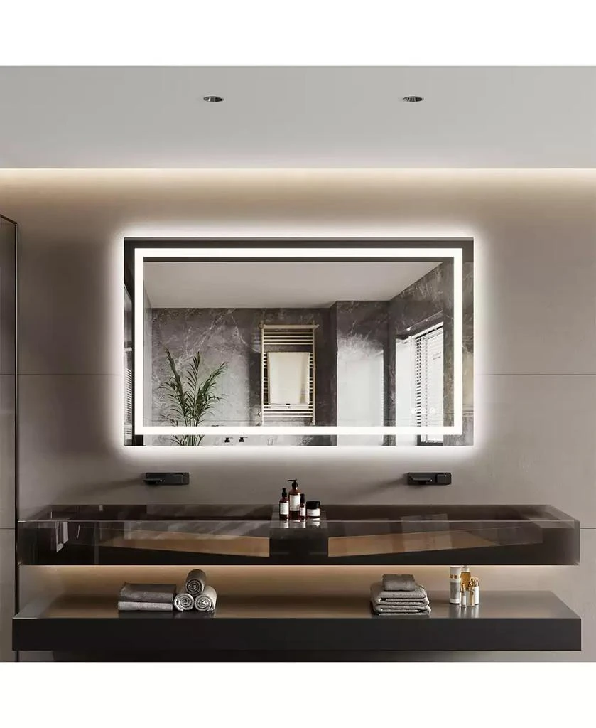 Homfan LED Bathroom Mirror with Front and Backlit Illumination, Dimmable Smart Vanity Mirror with Anti-Fog Feature, Memory Function 6