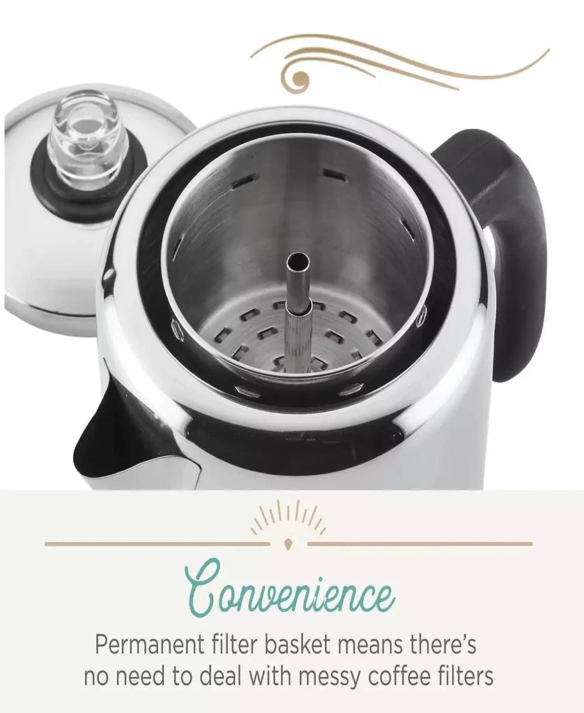 Farberware Yosemite Classic Stainless Steel 12-Cup Coffee Percolator 9
