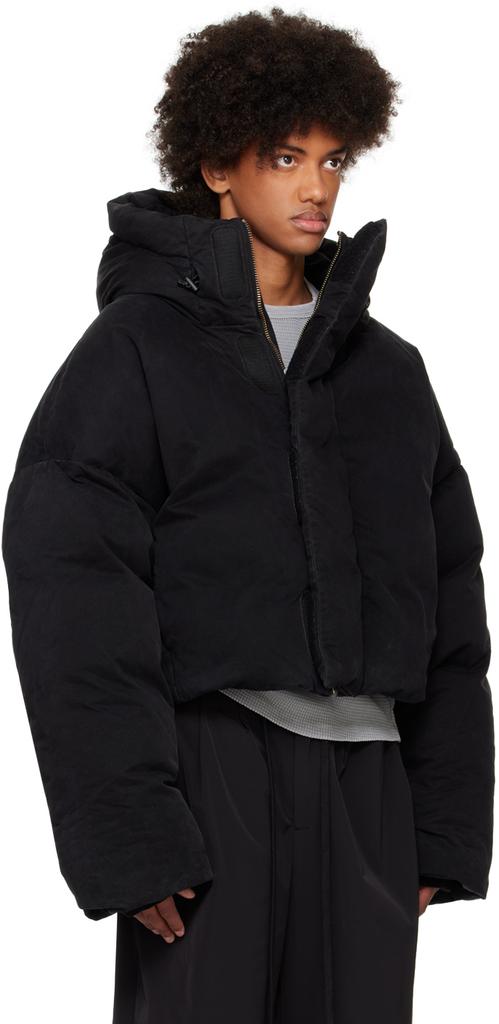 Entire Studios Black MML Hooded Puffer Down Jacket
