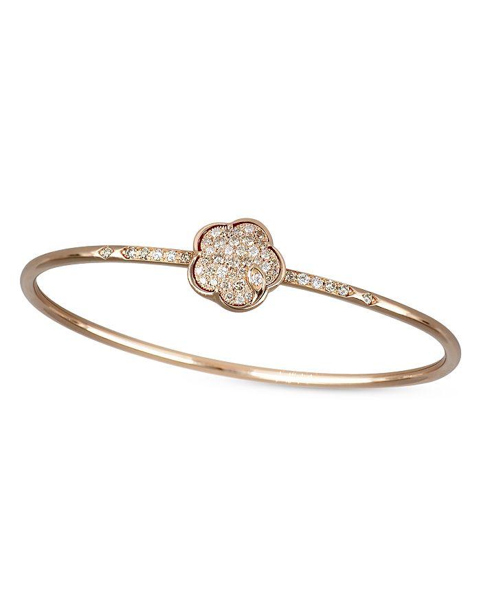 Pasquale Bruni 18K Rose Gold Petit Joli Diamond Flower Bangle Bracelet - Exclusive