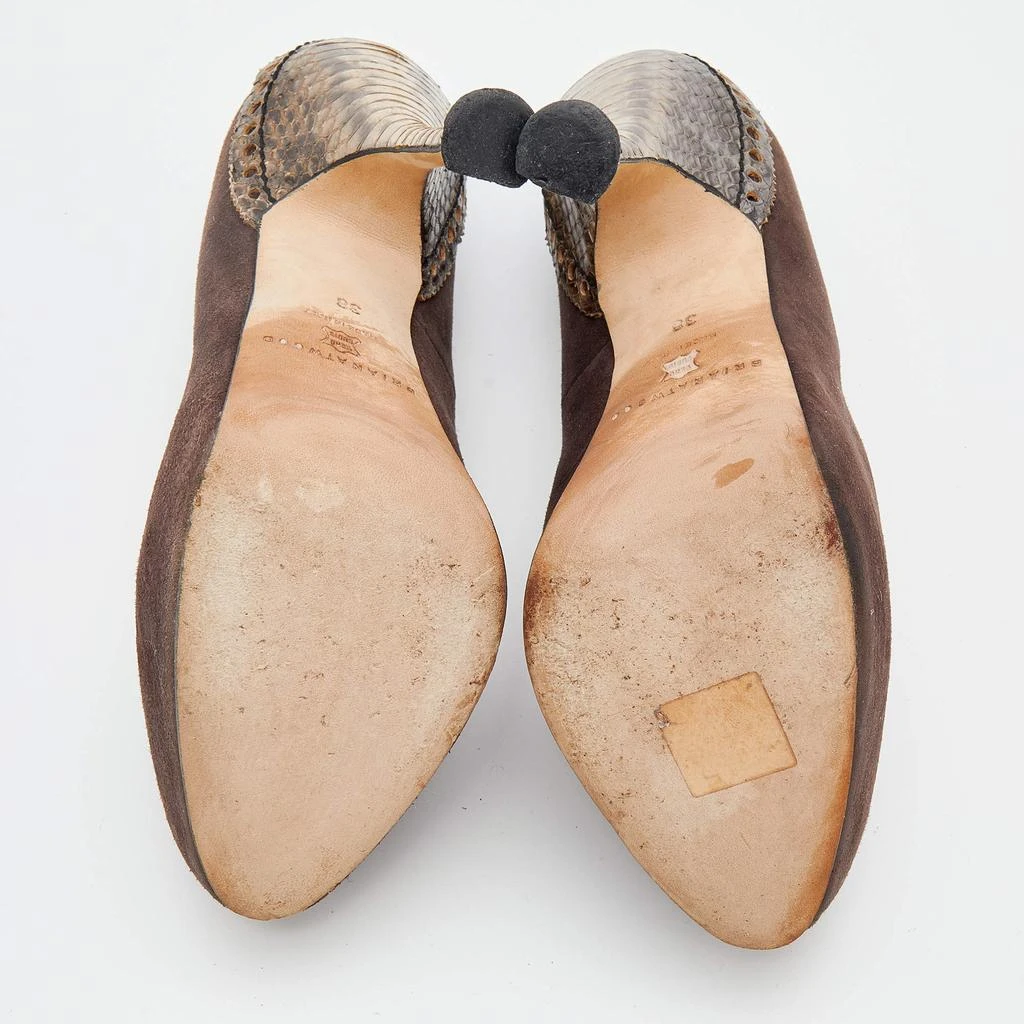 Brian Atwood Brian Atwood Brown Suede Platform Pumps 38 6