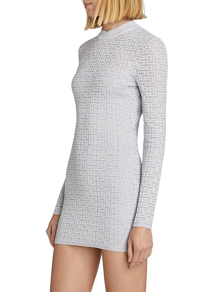 Balmain Glittered Monogram Minidress 4
