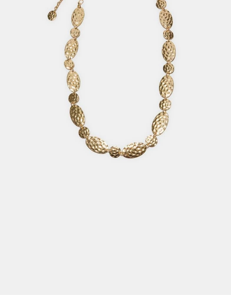 Stradivarius Stradivarius Metal belt with oval coins in gold 3