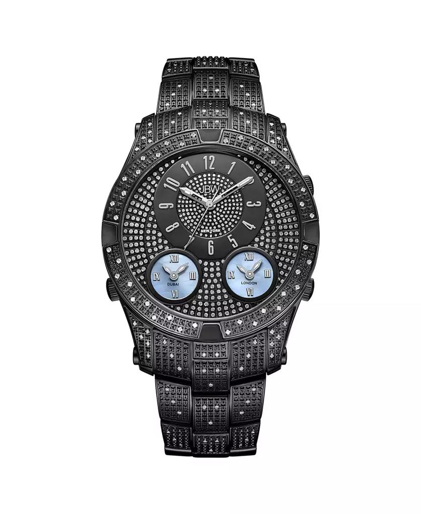 Jbw Men's Jet Setter III Diamond (1 ct.t.w.) Black Ion-Plated Stainless Steel Watch