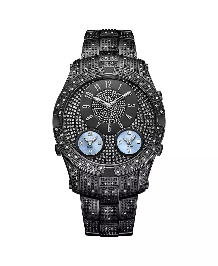 Jbw Men's Jet Setter III Diamond (1 ct.t.w.) Black Ion-Plated Stainless Steel Watch 1