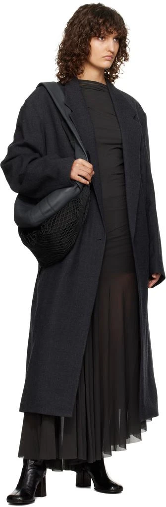 Lemaire Gray Maxi Double Breasted Coat 4