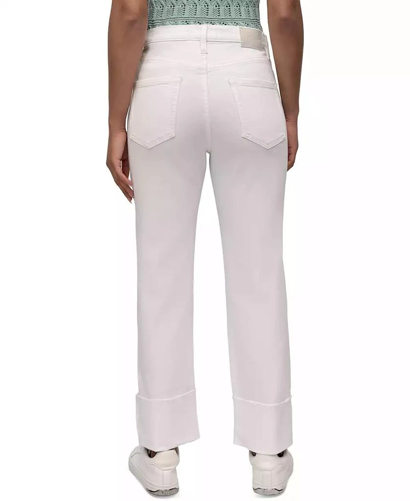 DKNY Women's High-Rise Classic Cuffed Straight-Leg Jeans 4