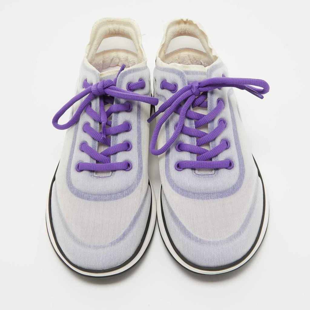 Chanel Chanel Purple/White Mesh Interlocking CC Logo Sneakers Size 40.5 3
