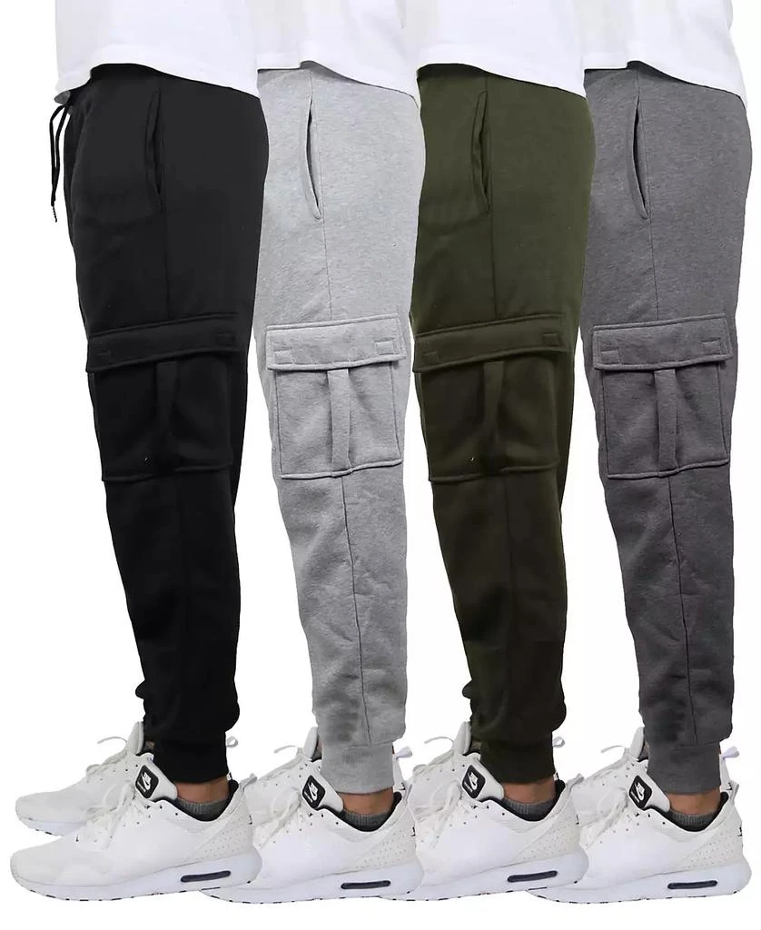 Blue Ice Men's Heavyweight Fleece-Lined Cargo Jogger Sweatpants-4PK 9