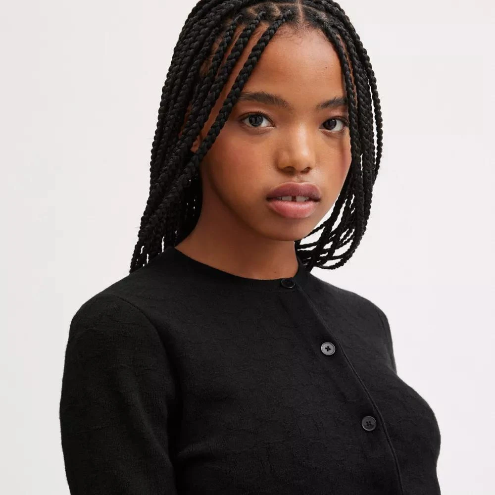 Coach Signature Knit Cropped Cardigan 4