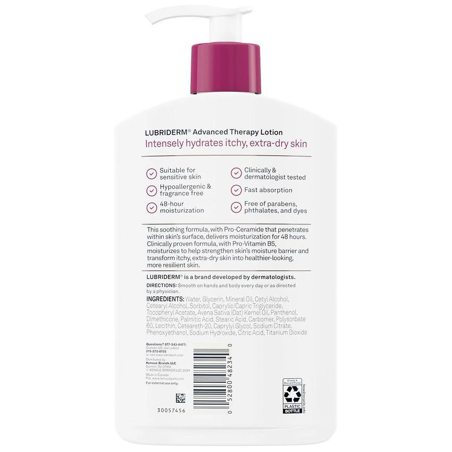 Lubriderm Moisturizing Hand 
Body Lotion + Pro-Ceramide Fragrance Free 5