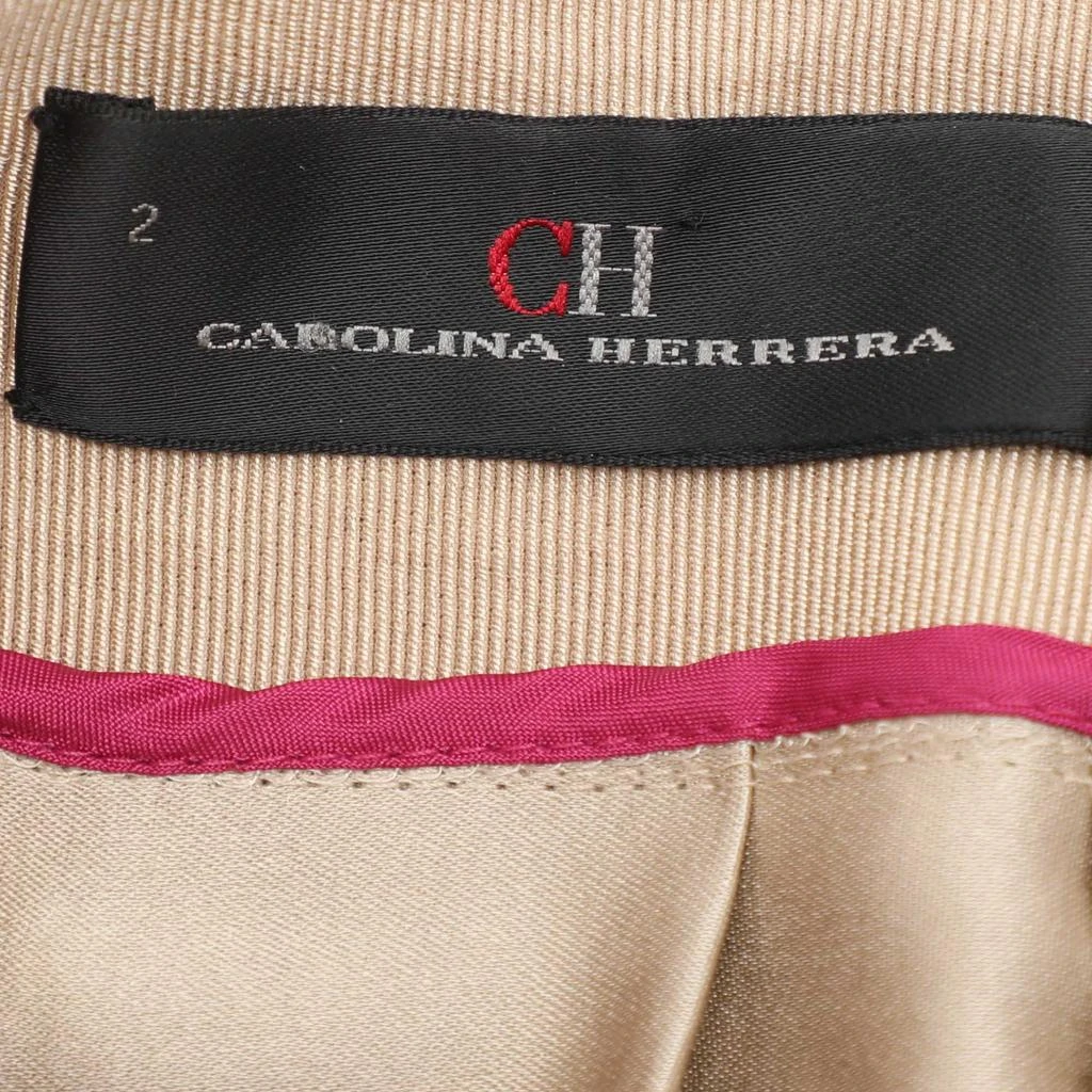 CH Carolina Herrera CH Carolina Herrera Beige/Purple Silk Midi Skirt S 4