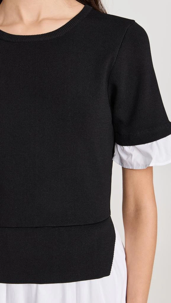 English Factory Mixed Media Short Sleeve Maxi Dress 5