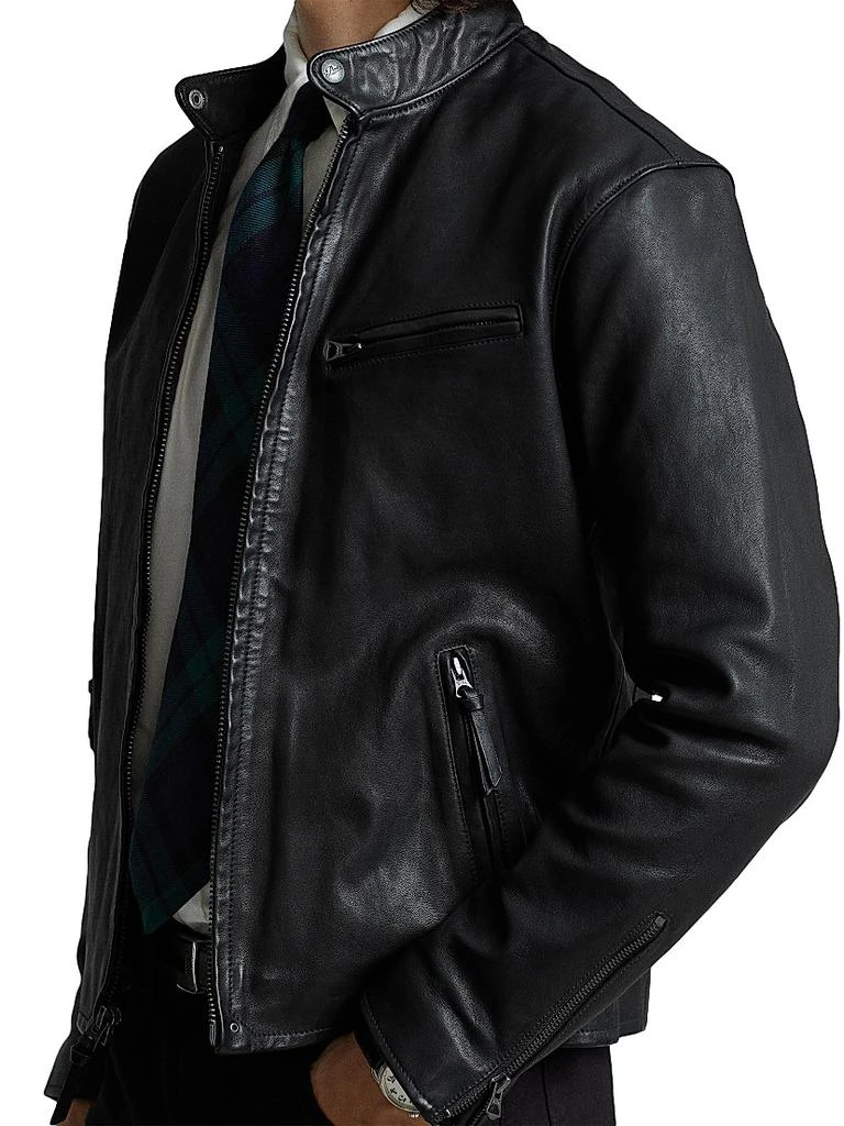 Ralph Lauren Lambskin Café Racer Jacket 6