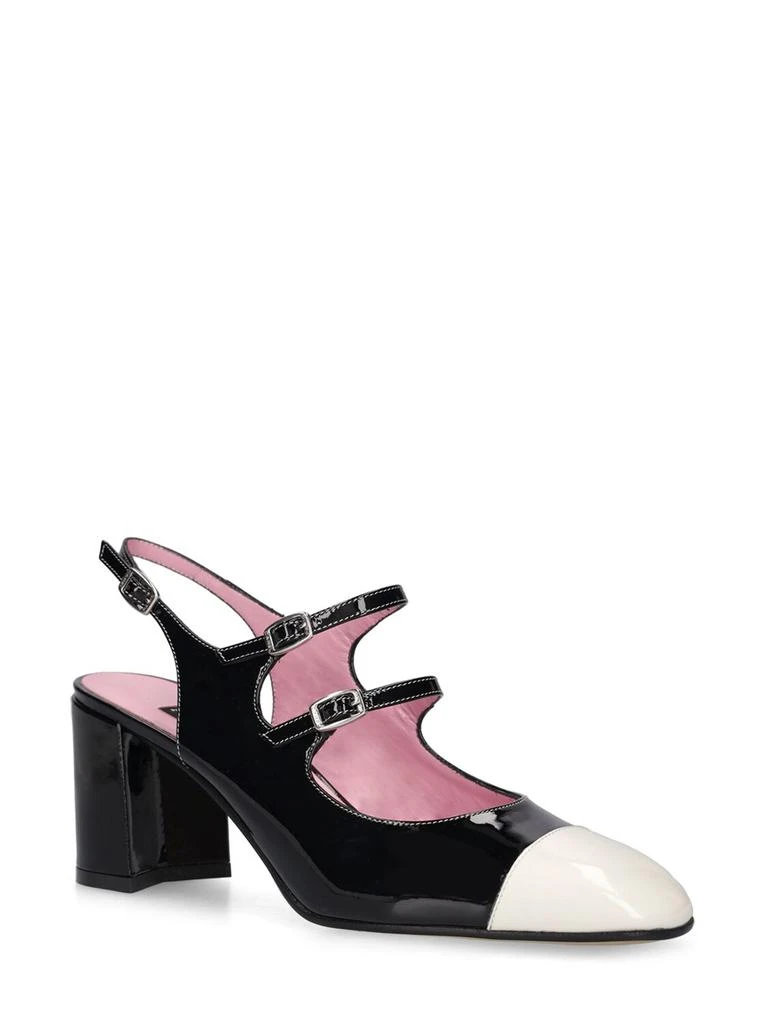 CAREL 60mm Papaya Patent Leather Slingbacks 2