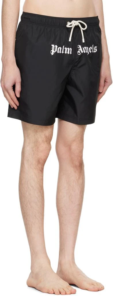 Palm Angels Black Classic Logo Swim Shorts 2