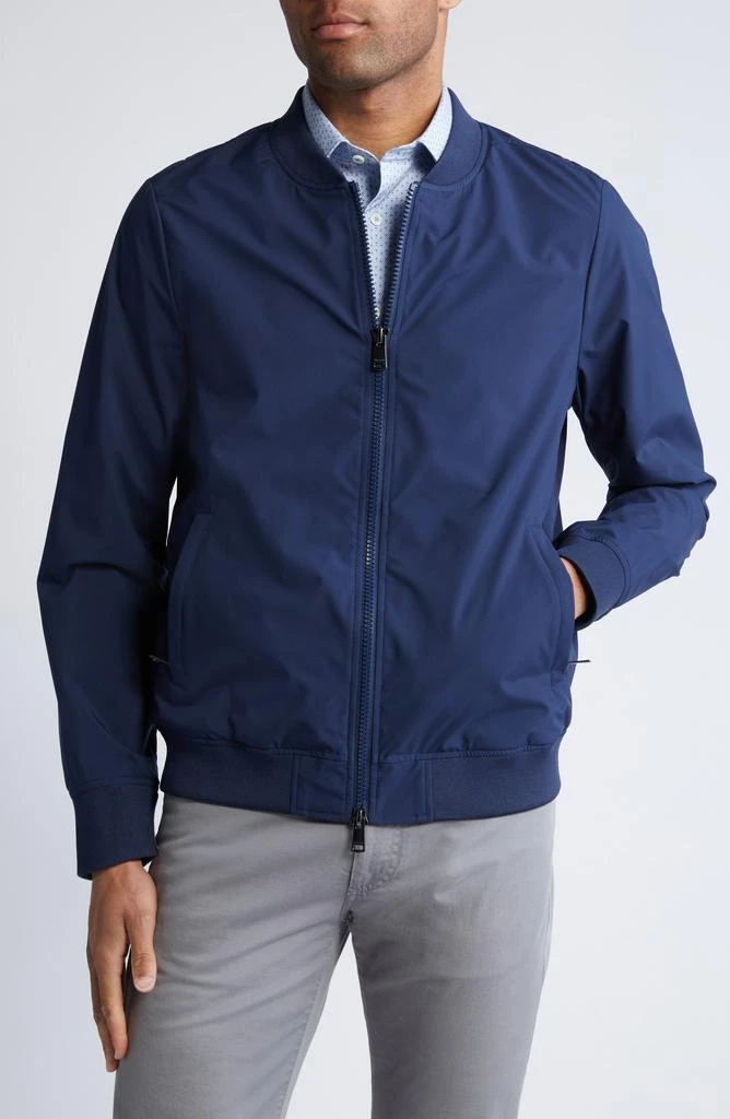 BUGATCHI Water Repellent Nylon Bomber Jacket 4