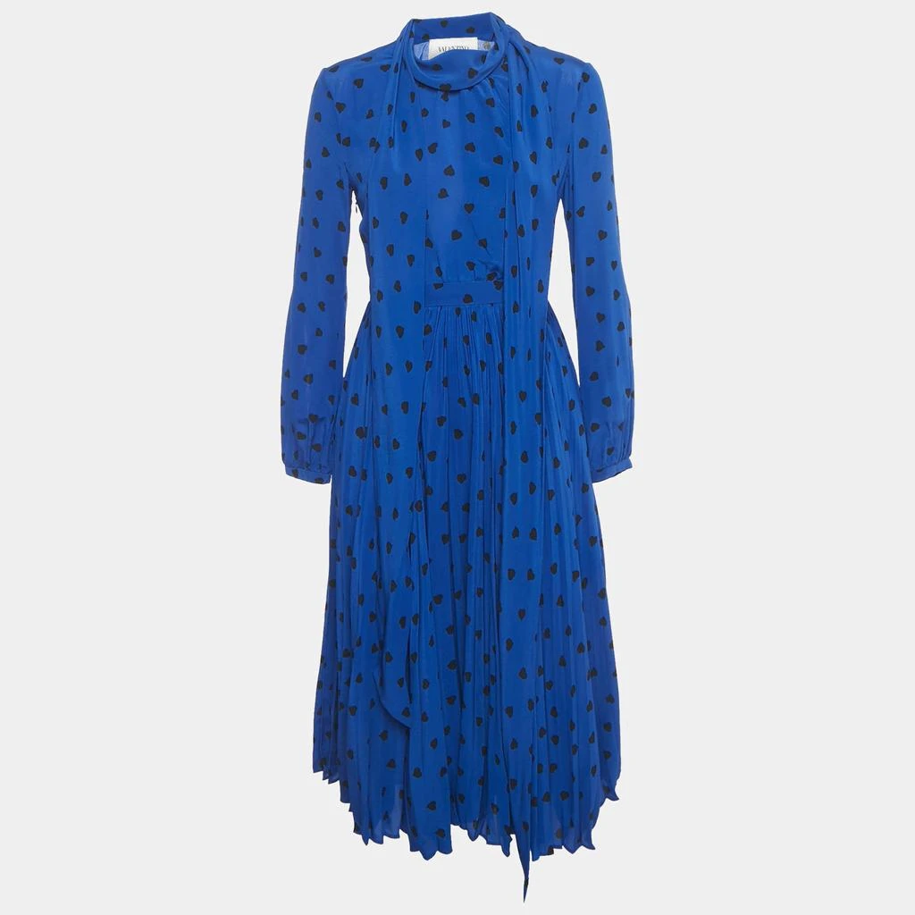 valentino dress blue Incredible 1980s Valentino Haute Couture Pale Blue Silk Chiffon Dress –  Shrimpton Couture main image 1
