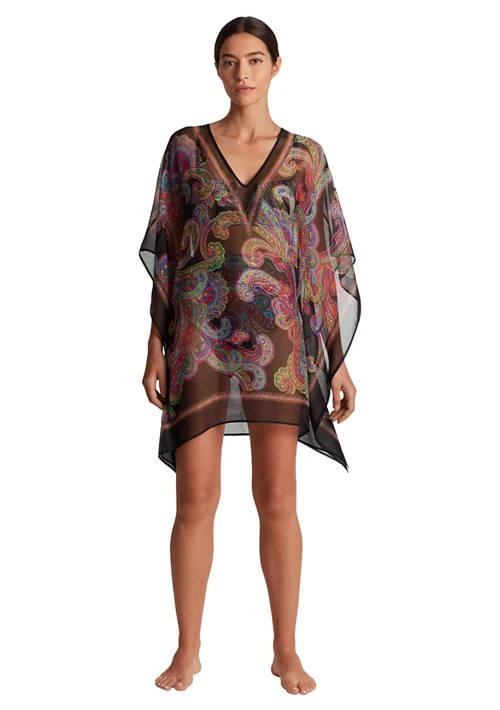 Ralph Lauren Border Poncho Swim Cover Up