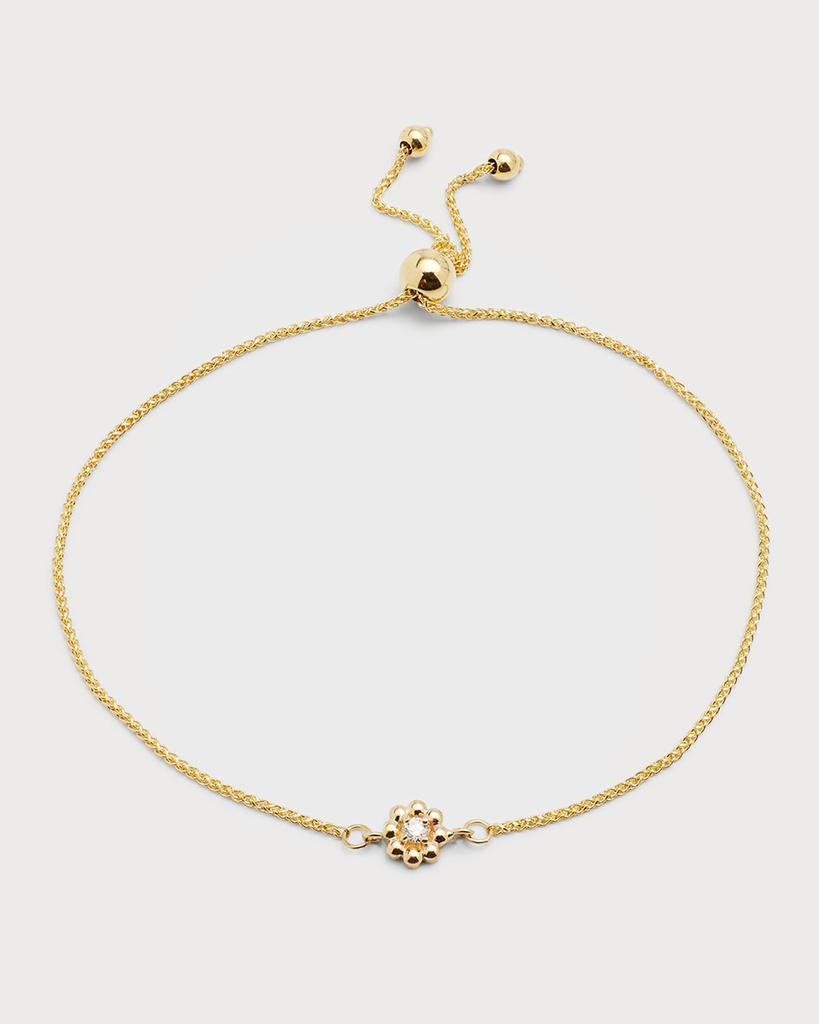 POPPY FINCH 14K Gold Diamond Daisy Bolo Bracelet