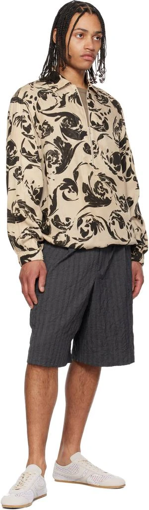 Dries Van Noten White & Beige Suede Sneakers 5