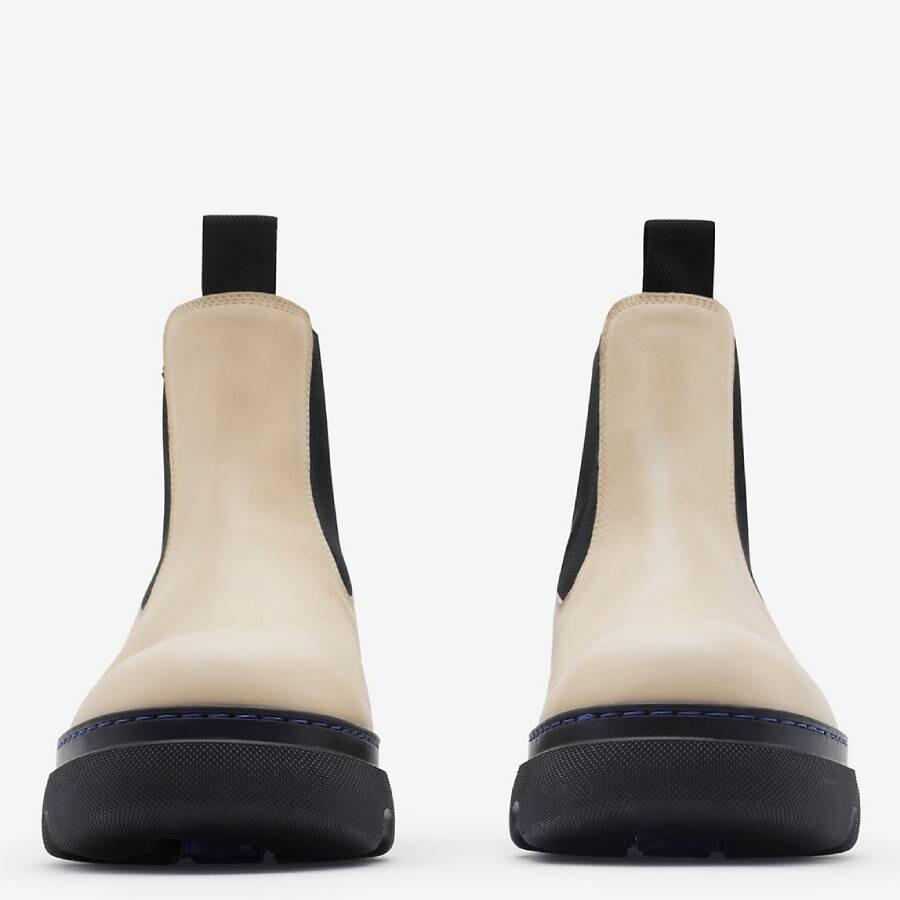 Burberry Leather Creeper Low Chelsea Boots