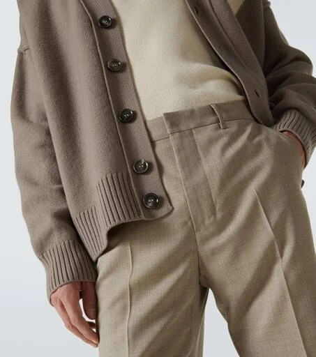 AMI Virgin wool canvas straight pants 5