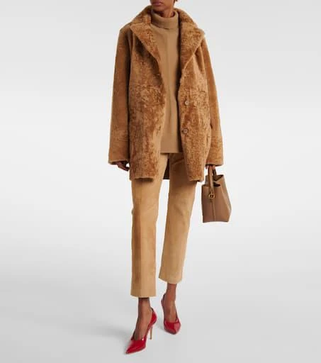 Joseph Coleman cropped suede straight pants 2