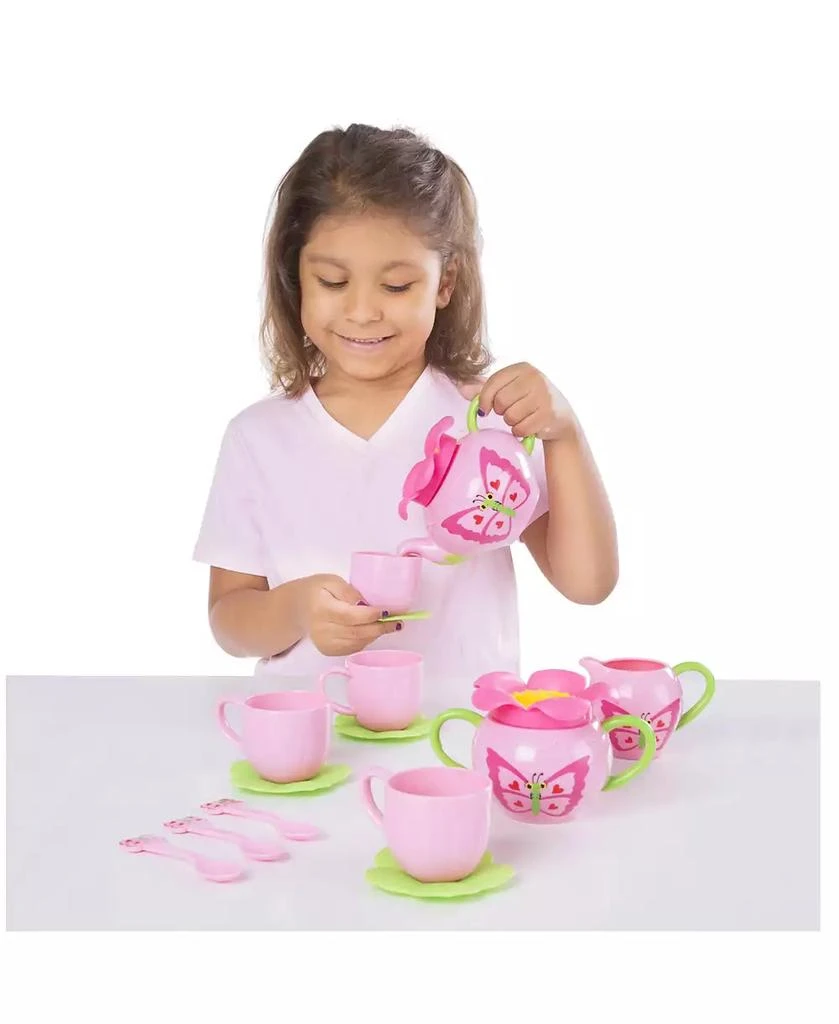 Melissa & Doug Melissa & Doug Butterfly Tea Set (15 pcs) - Play Food Accessories 4