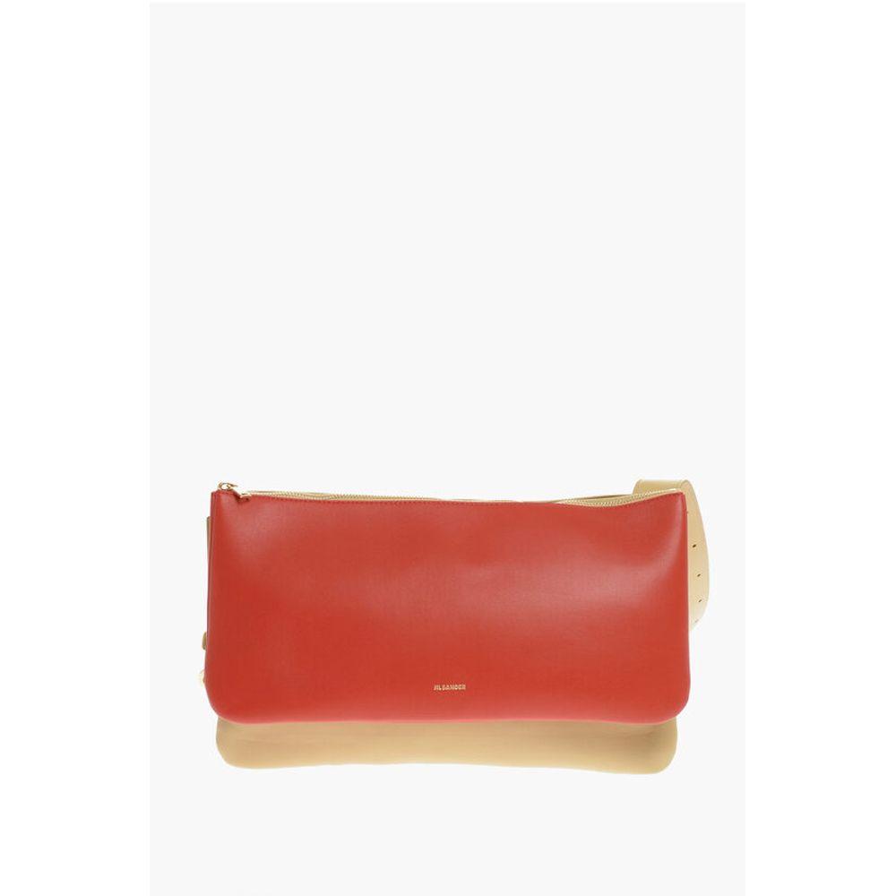 Jil Sander Soft Leather Two-toned Crossbody Women's Bag
