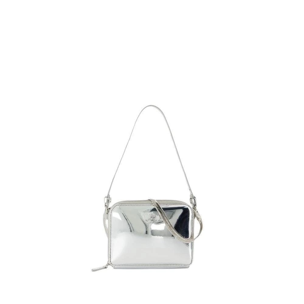 Courrèges Cloud Chained Mirror Purse - Leather - Silver 1