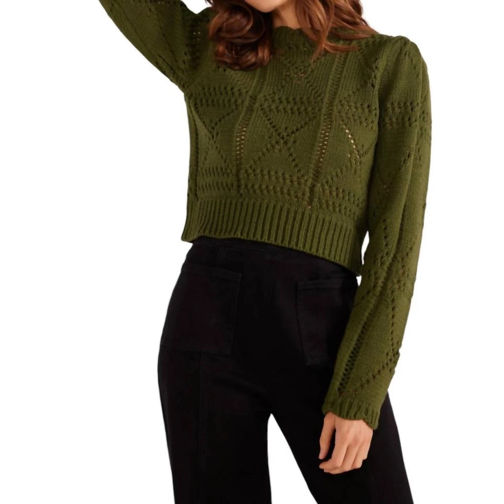 MINKPINK Sally Sweater In Forest Green 2