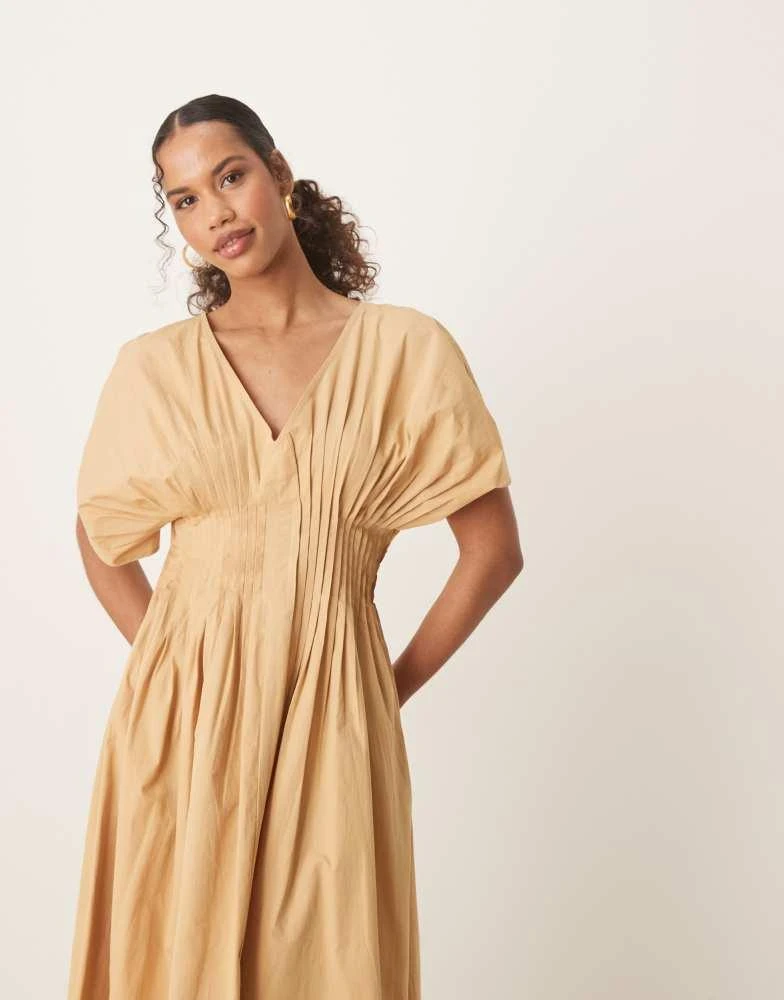 asos v neck midi dress ASOS Design - V-Neck Cami Satin Midi Slip Dress - Women - Polyester/Spandex - 6 US