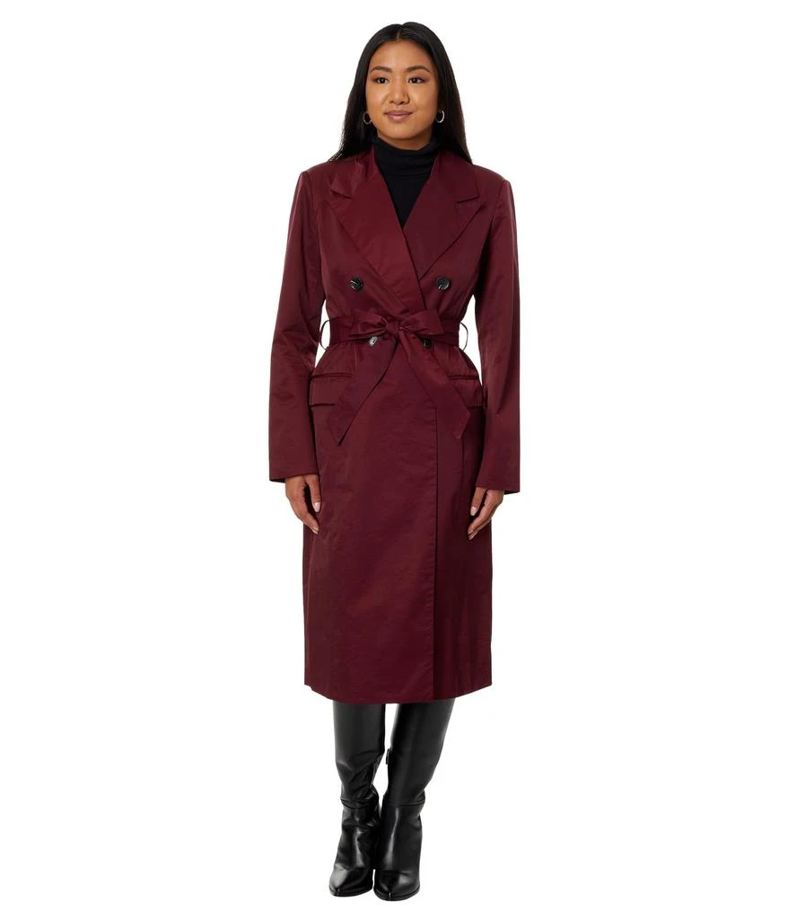 Avec Les Filles Stretch Cotton Belted Trench Coat 1